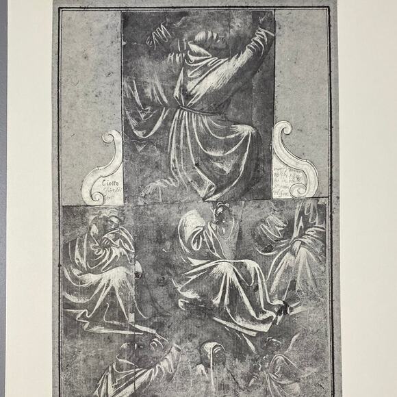 St Francis Kneeling, Other Figures, Drawing, Print, Classic Art, ~ 240623-WH 595 - Picture 1 of 3